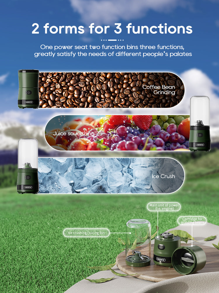 HiBREW Portable 3in1 Electric Coffee Grinder 2000mAh  G2