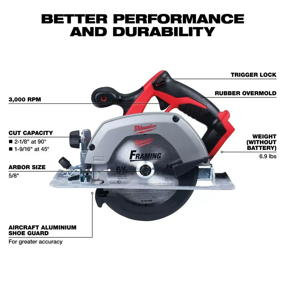 Milwaukee 2696-26 M18 18V Cordless Power Lithium-Ion 6-Tool Combo Kit