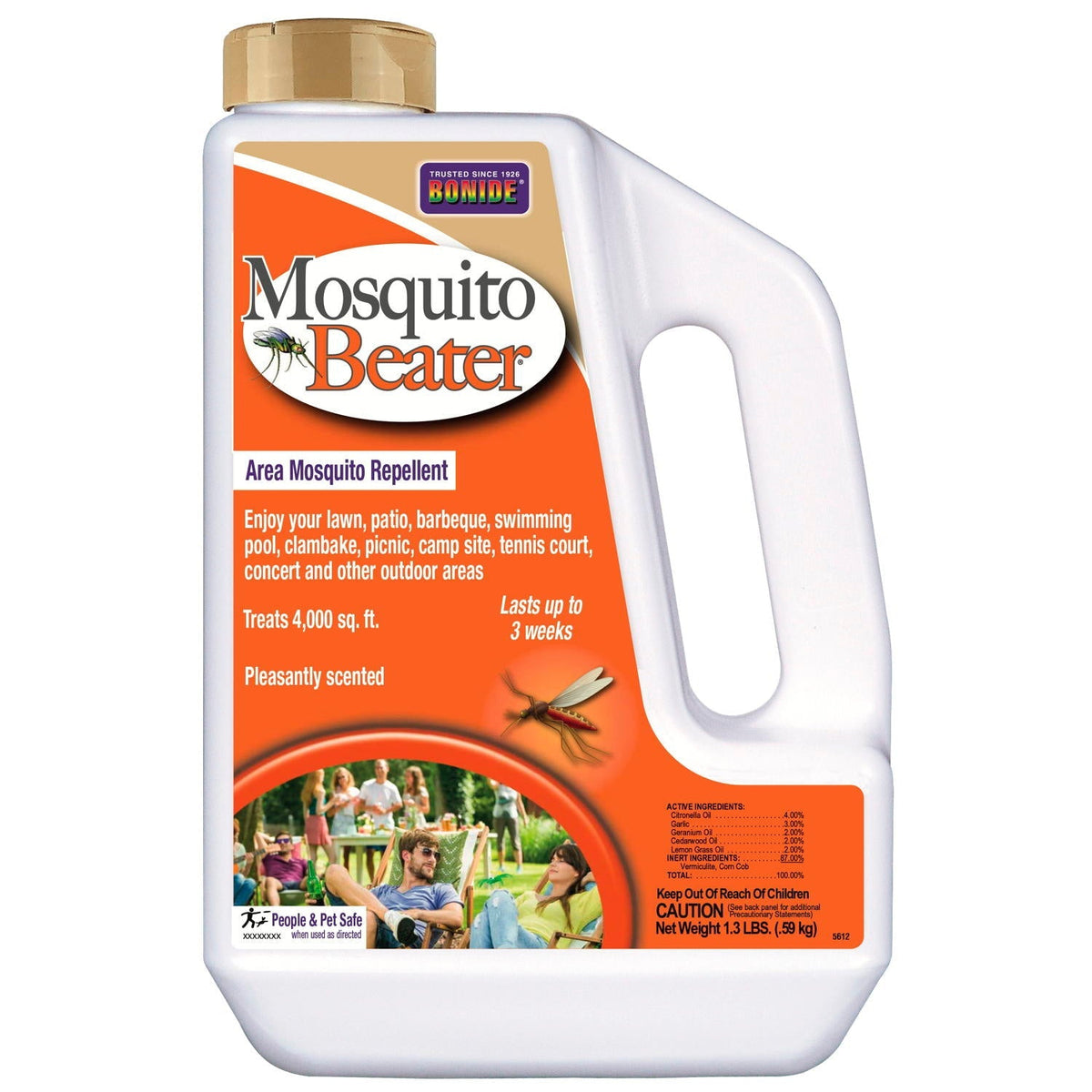 Bonide 5612 1.3 LB Container of All Natural Mosquito Beater Repellent Granules