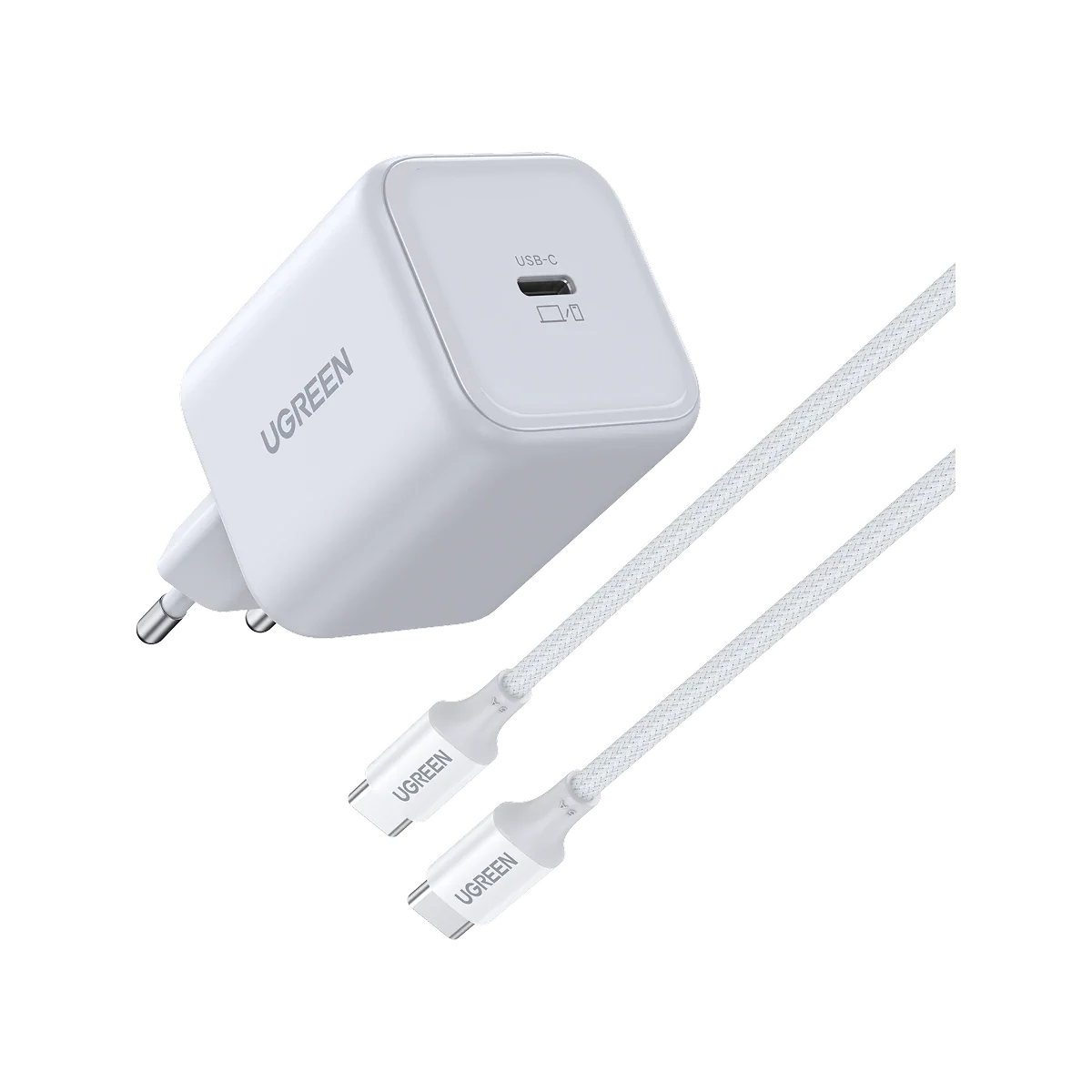 UGREEN Charger USB-C GaN Fast Set 45W EU White