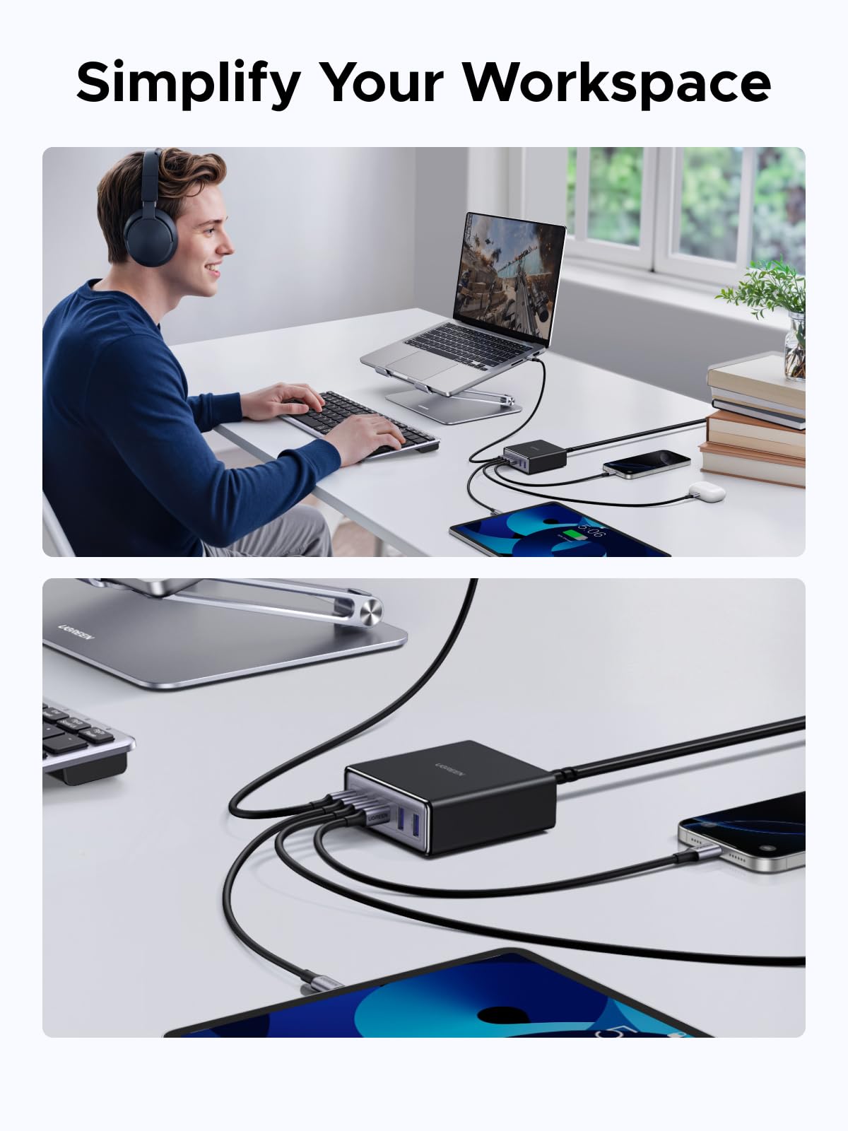 UGREEN Zapix 100W 6-Port Desktop Charger
