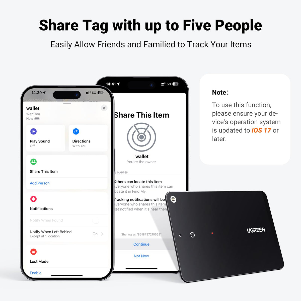 UGREEN FineTrack Slim with Apple Find My (iOS Only)