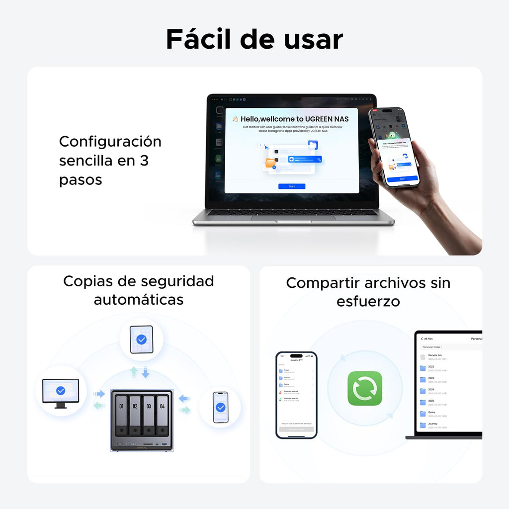 UGREEN NASync DXP4800 Plus, NAS 4 bahías, Intel Pentium Gold 8505