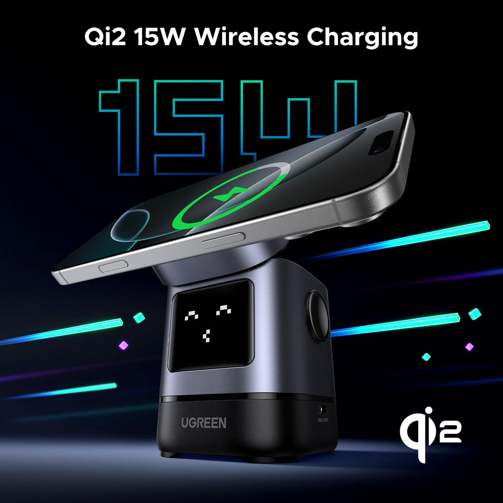 UGREEN Uno 15W 2-in-1 Magnetic Wireless Charger