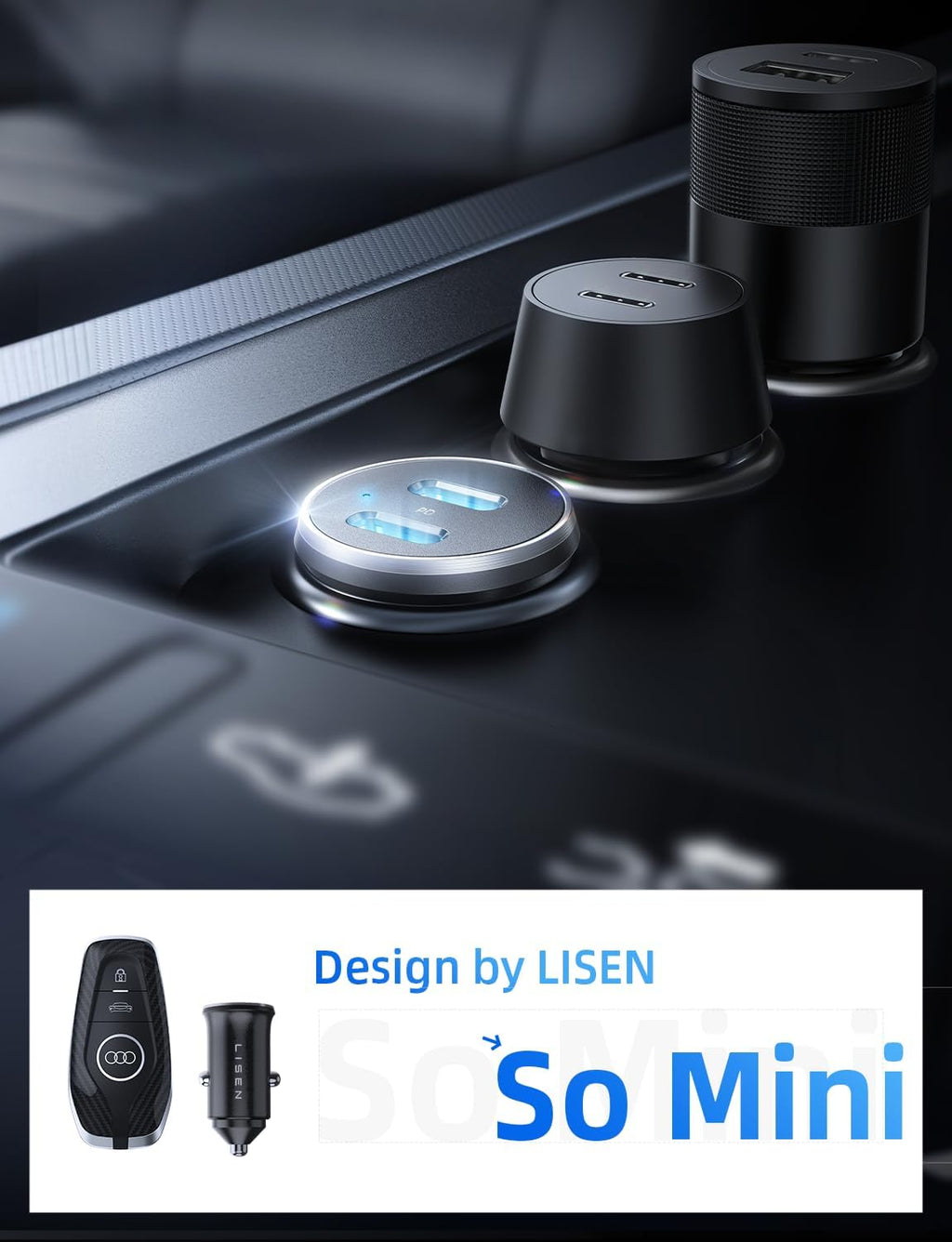 LISEN 90W USB C Car Charger Fast Charging for iPhone 17