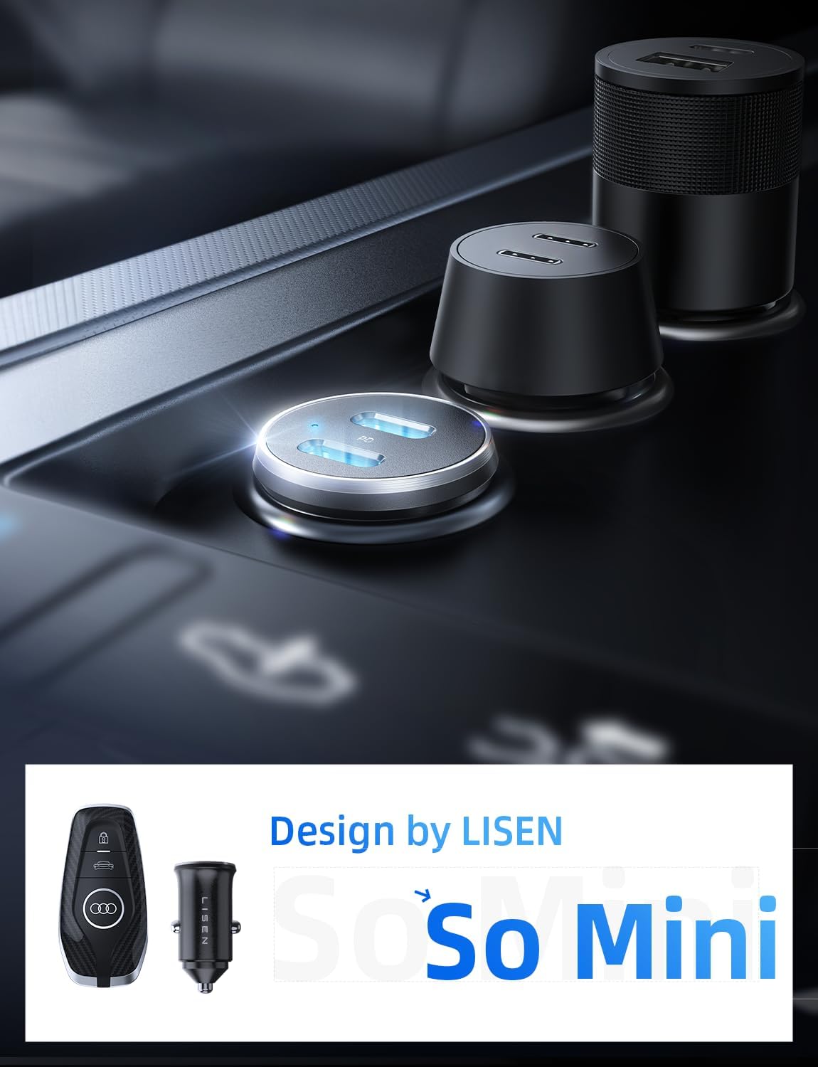 LISEN 90W USB C Car Charger Fast Charging for iPhone 17