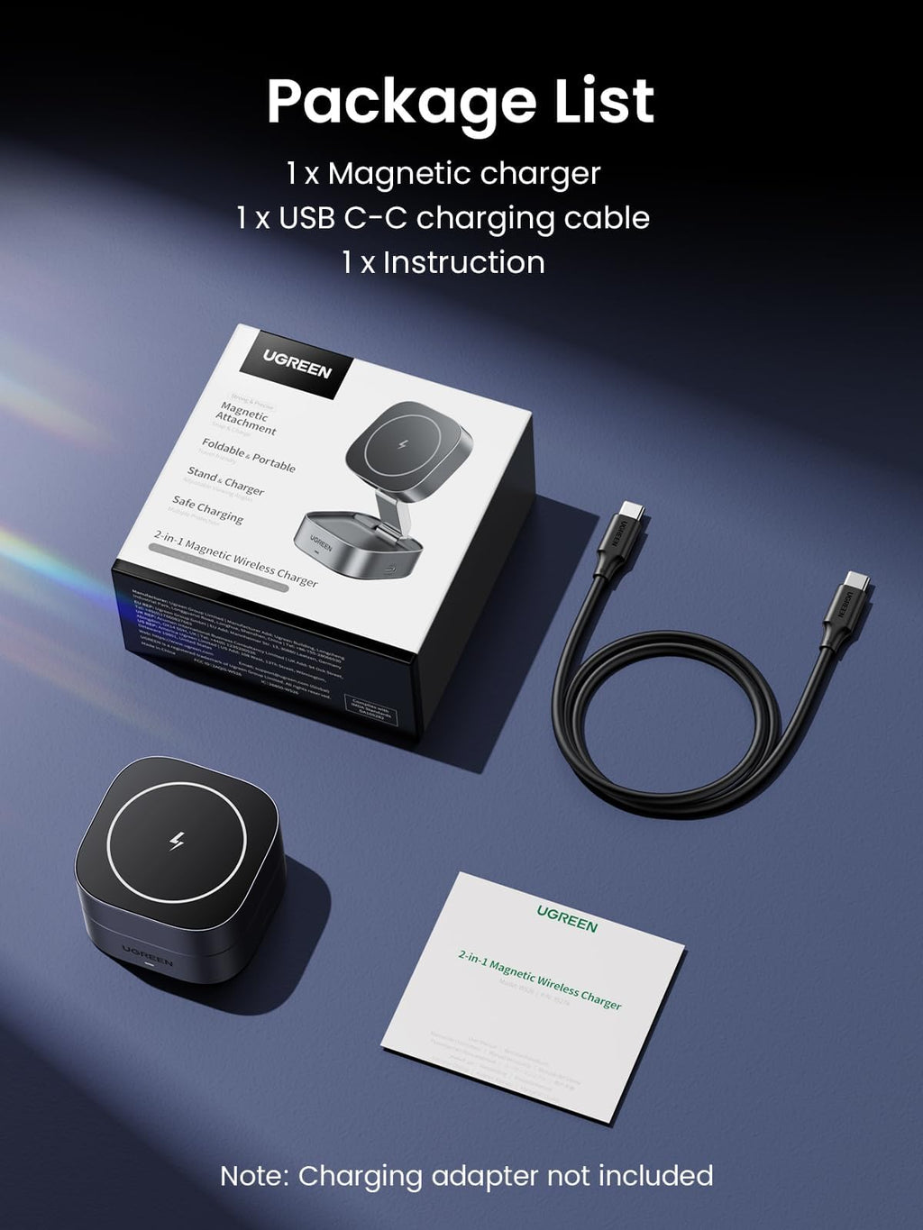 UGREEN 15W 2-in-1 Wireless Charger