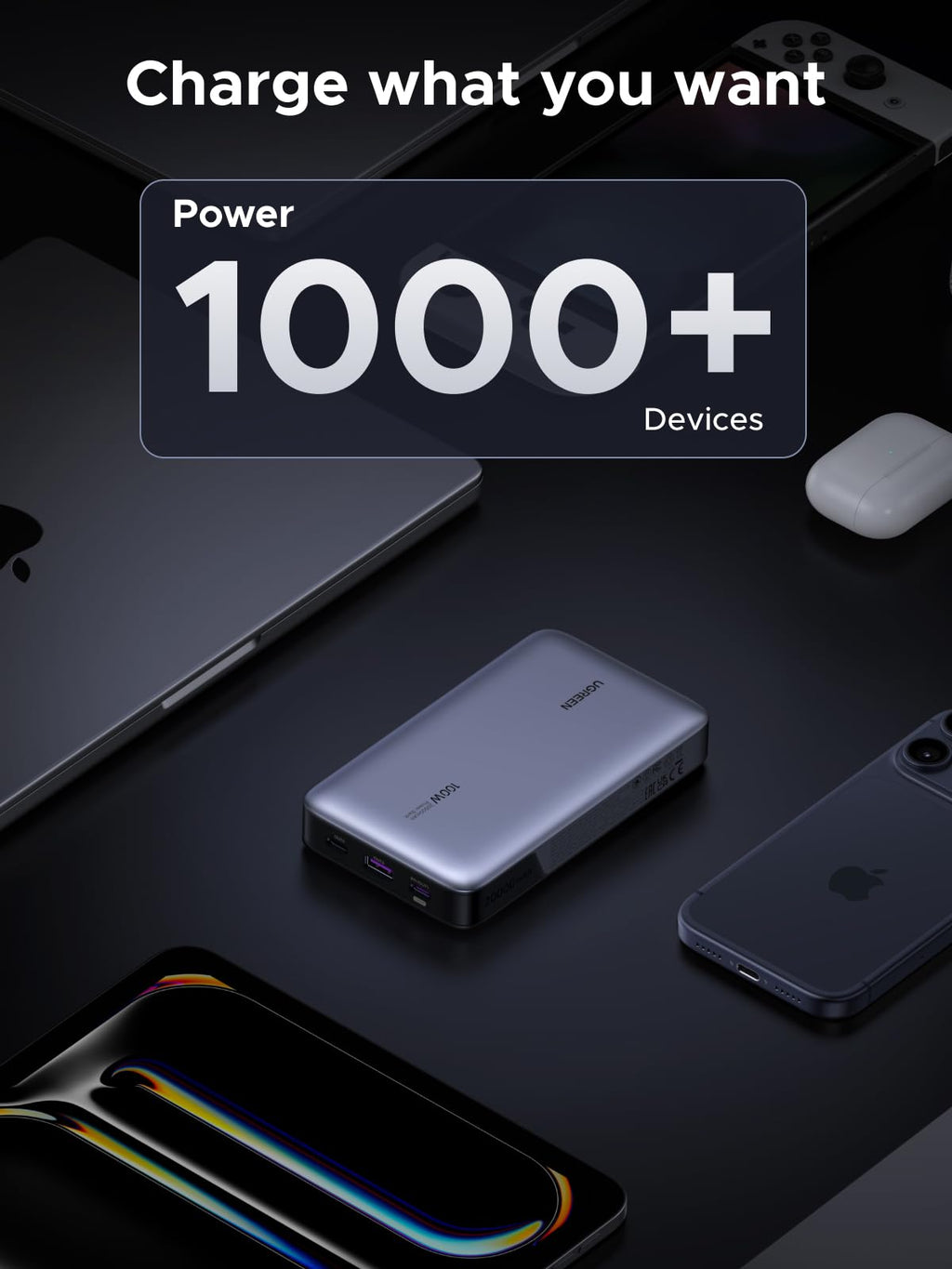 UGREEN Nexode Power Bank 20000mAh 100W Space Gray