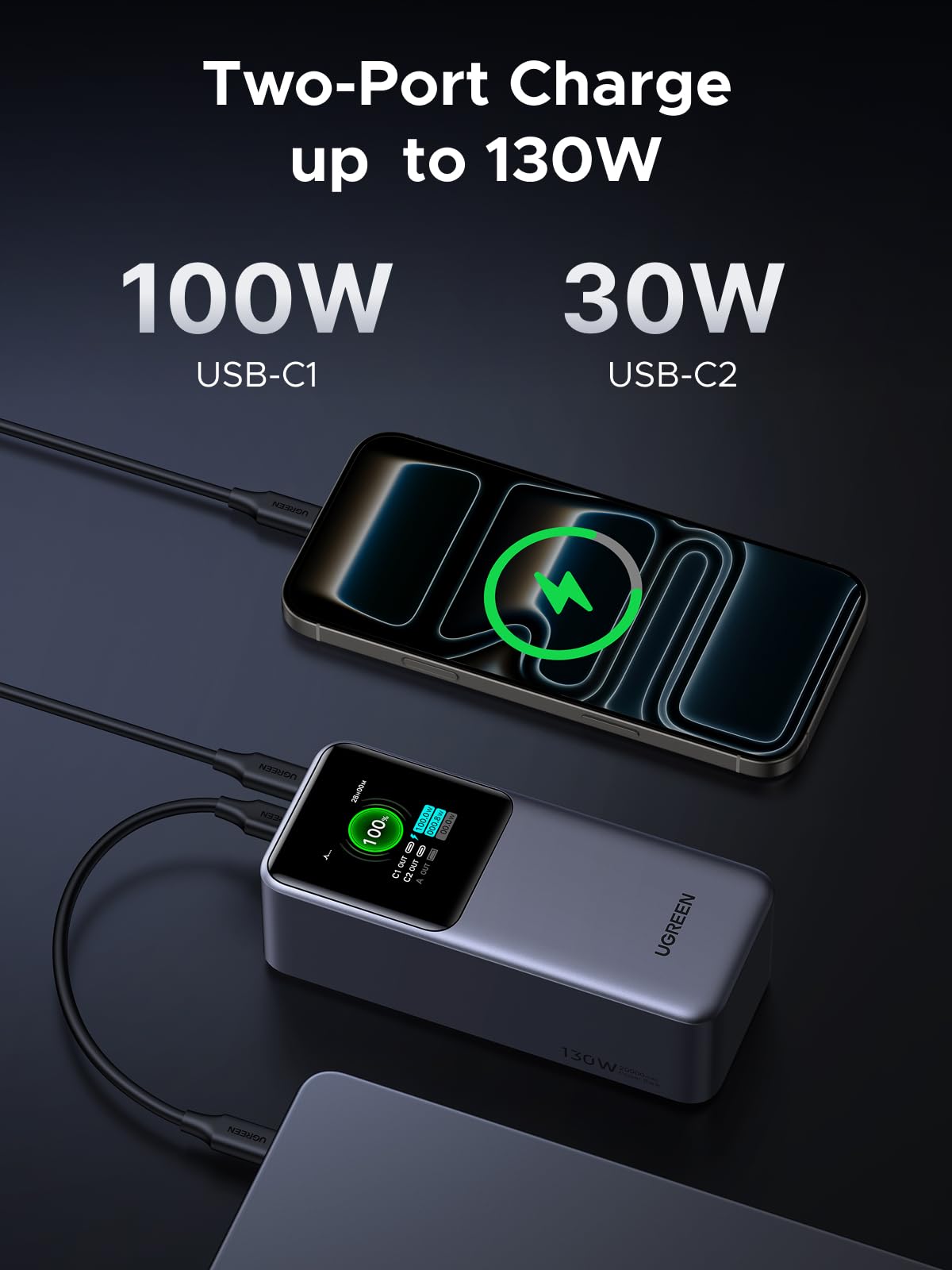 UGREEN Nexode Pro Pin Dự Phòng 20000mAh 130W
