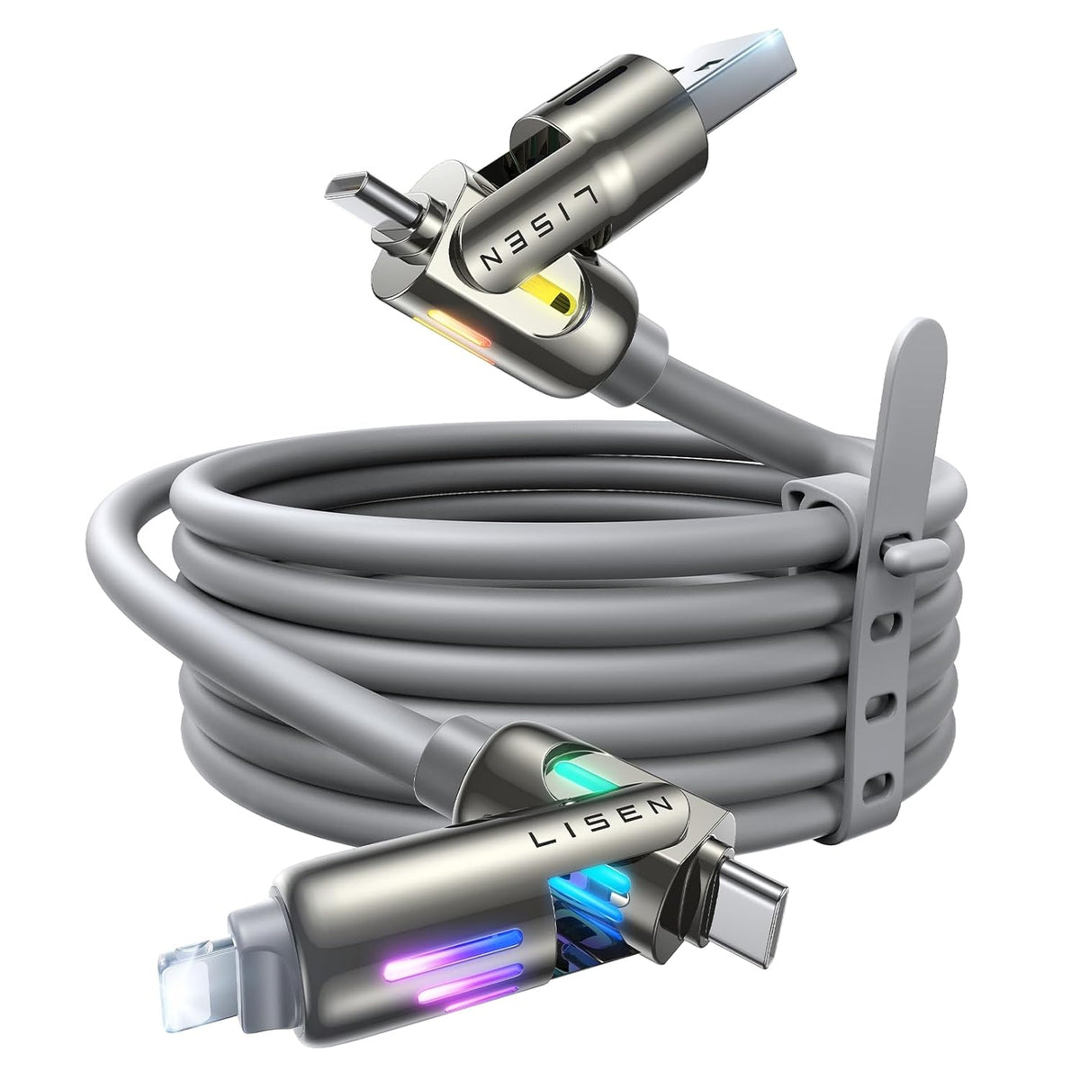 LISEN iPhone 17 240W 4-in-1 USB-C Cable [6.6FT]