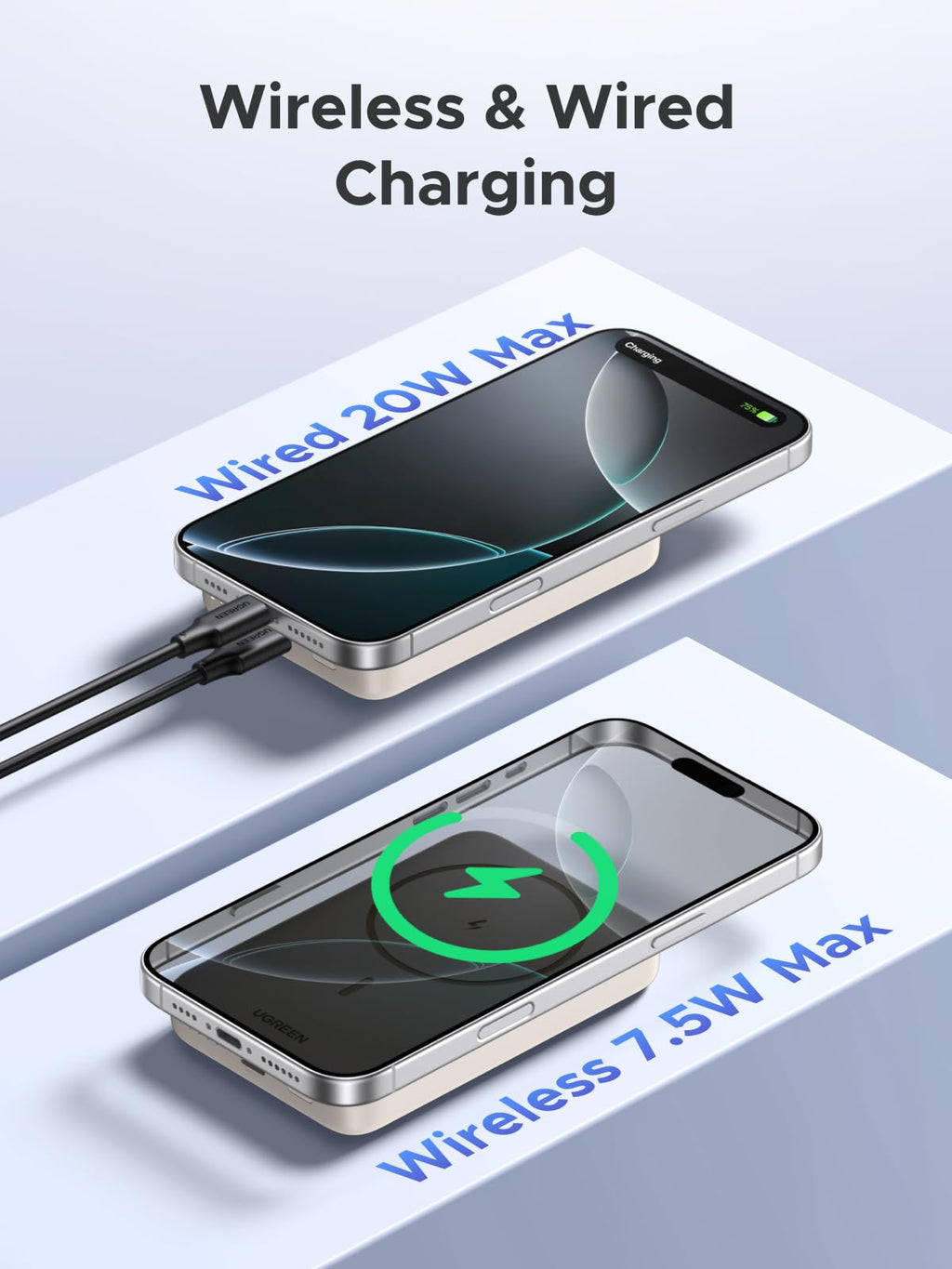 UGREEN Nexode S Pin Dự Phòng Sạc Không Dây Từ Tính 10000mAh 7.5W
