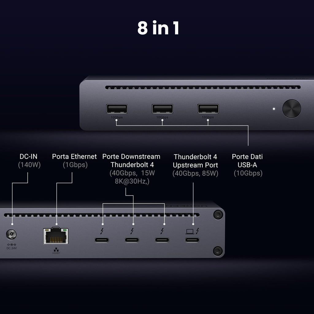UGREEN Revodok Max 208 Docking Station Thunderbolt 4 8 In 1 Hub