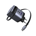 UGREEN Nexode หัวชาร์จแบบยืดหดได้ บิวท์อินสาย USB-C 100W