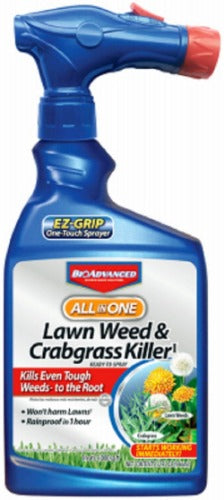 BioAdvanced 704080A 32 oz Hose End All in 1 Lawn Weed & Crabgrass Killer Spray - Quantity of 12