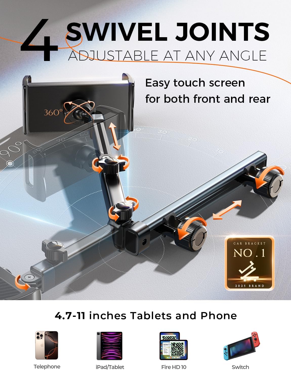 LISEN for iPad Holder for Car Headrest