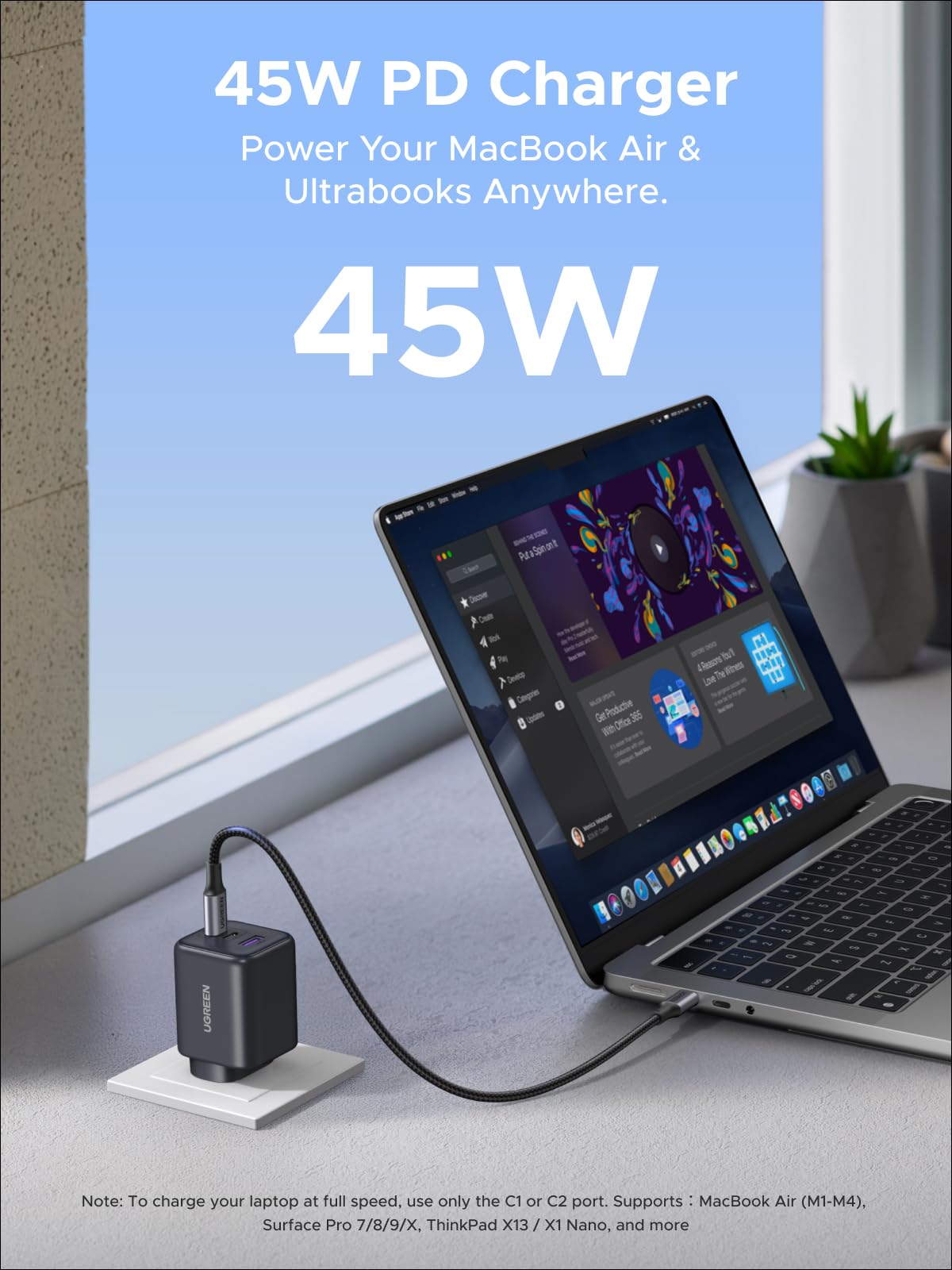 UGREEN Zapix 45W 3-Port Charger