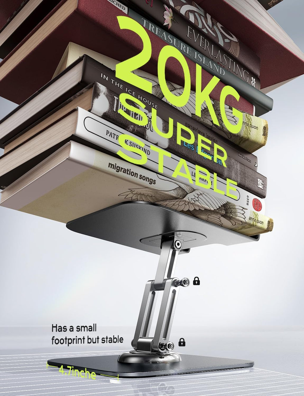 LISEN Adjustable Rotating Tablet Stand for Desk