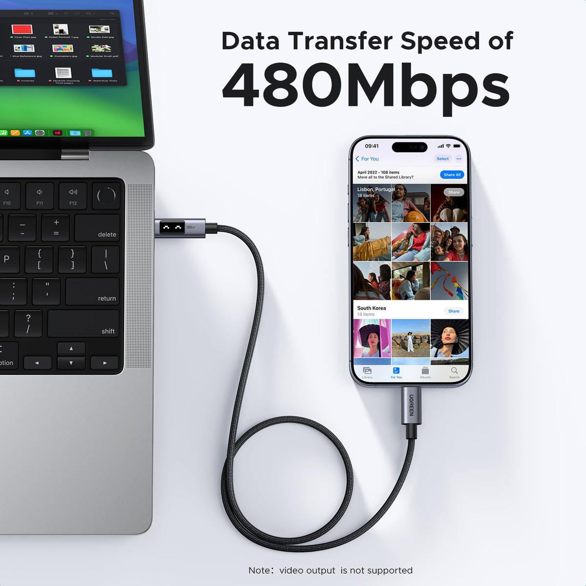 UGREEN Uno Cáp USB-C sang USB-C 100W
