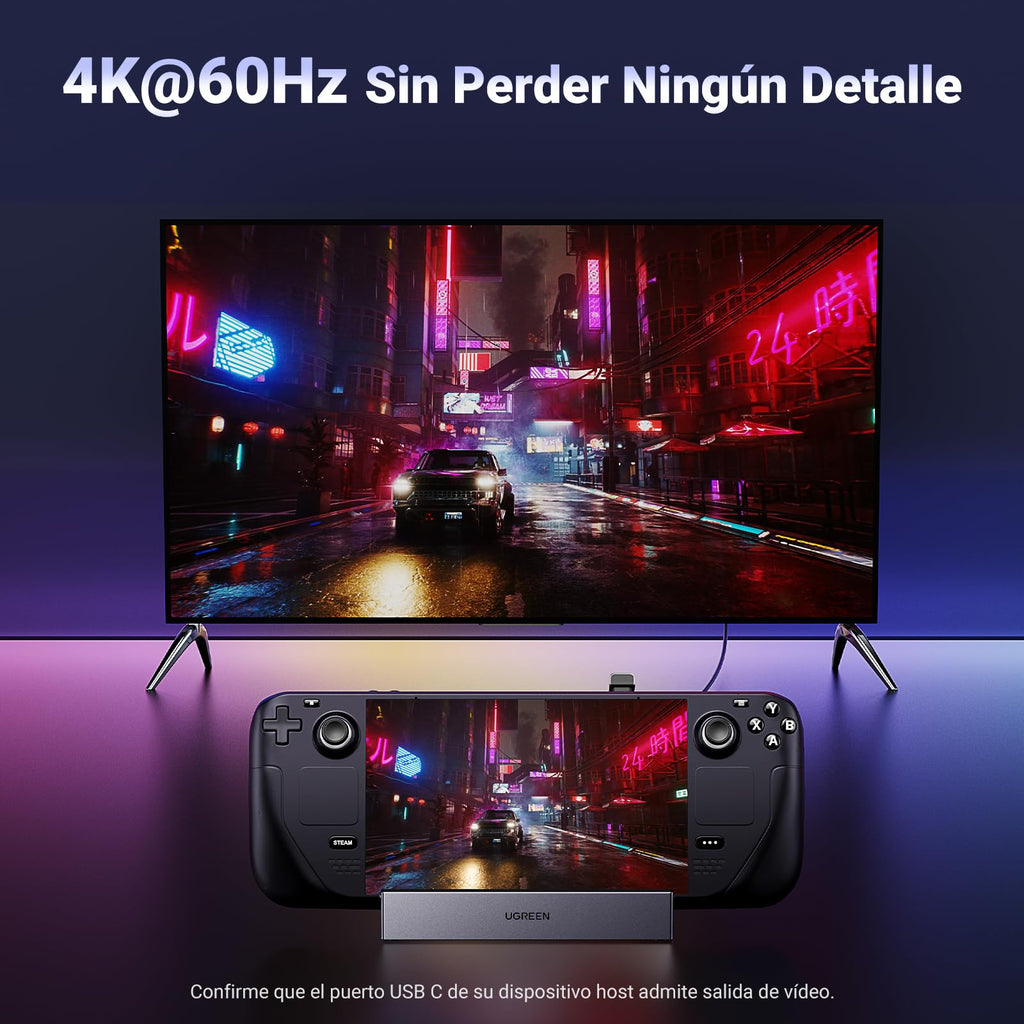 UGREEN Hub USB C HDMI 4K 60Hz 9 En 1 Dock Steam Deck ROG Ally Adaptador Tipo C 3.2 10Gbps