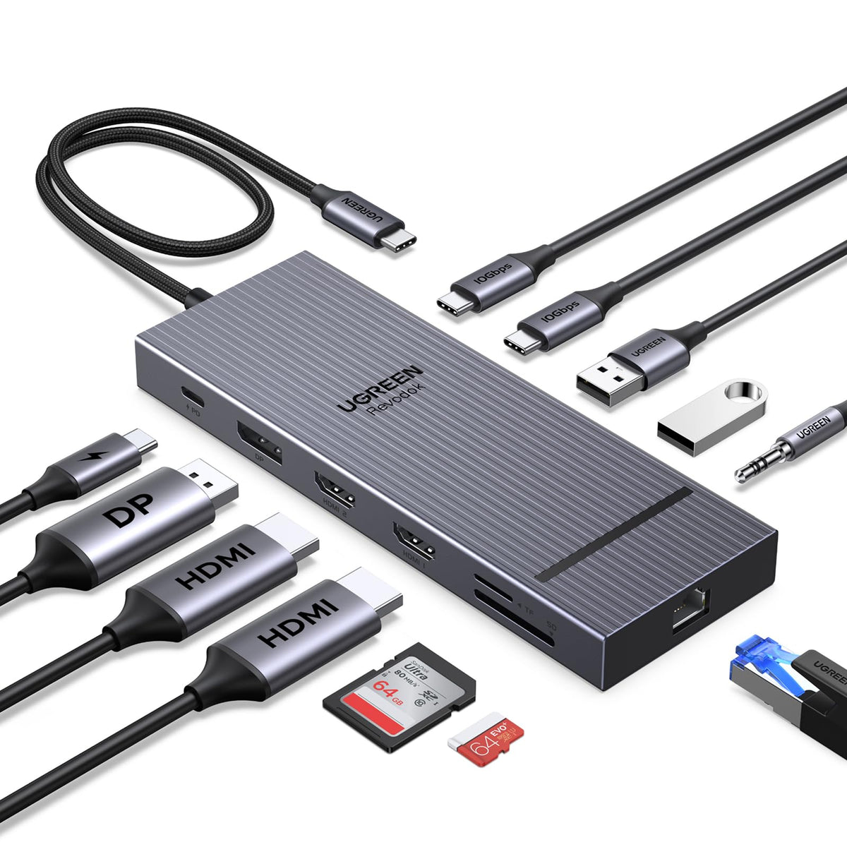 UGREEN Revodok Pro موزع USB-C ‏12 في 1