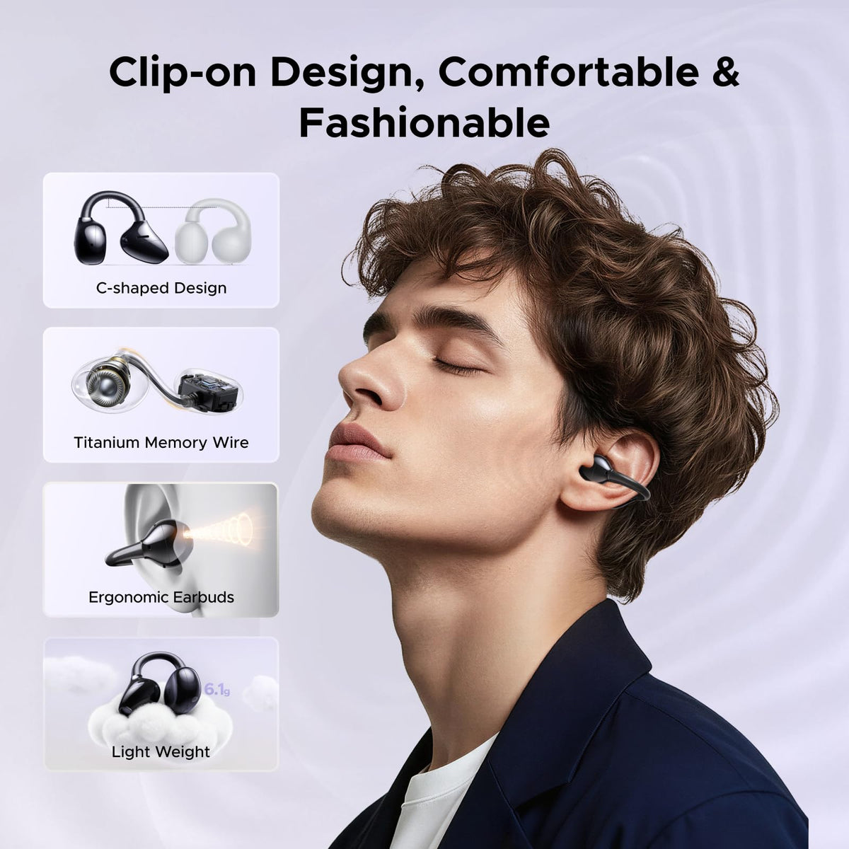 UGREEN ClipBuds Pro Open-ear Wireless Headphones