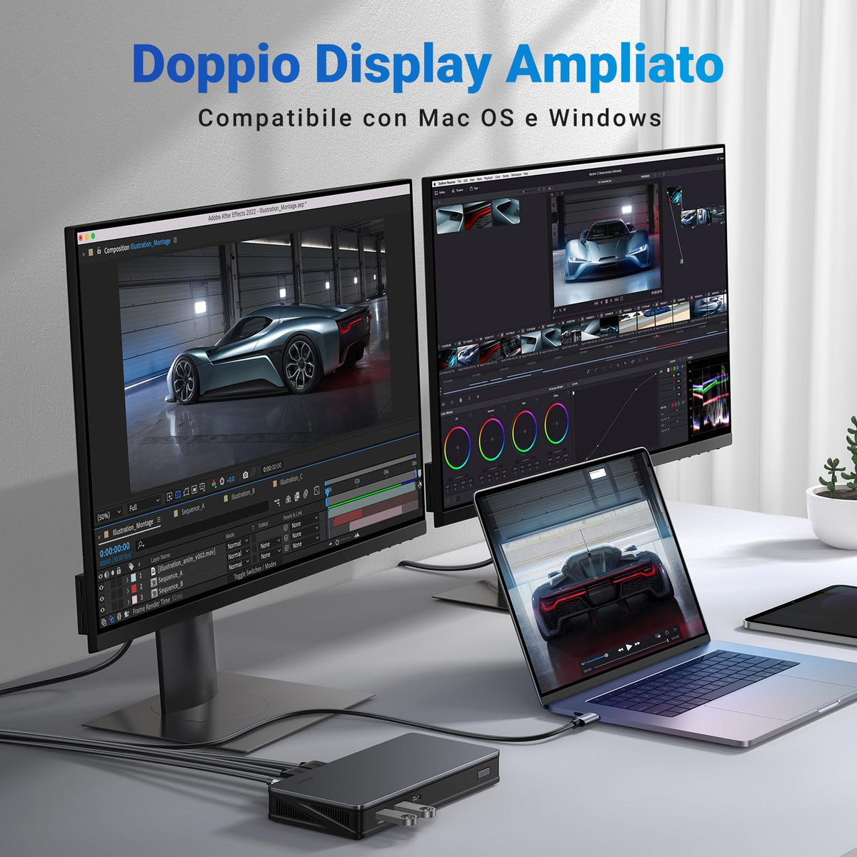 UGREEN Revodok Pro 209 Docking Station 9 In 1 Doppio Schermo 4K60Hz