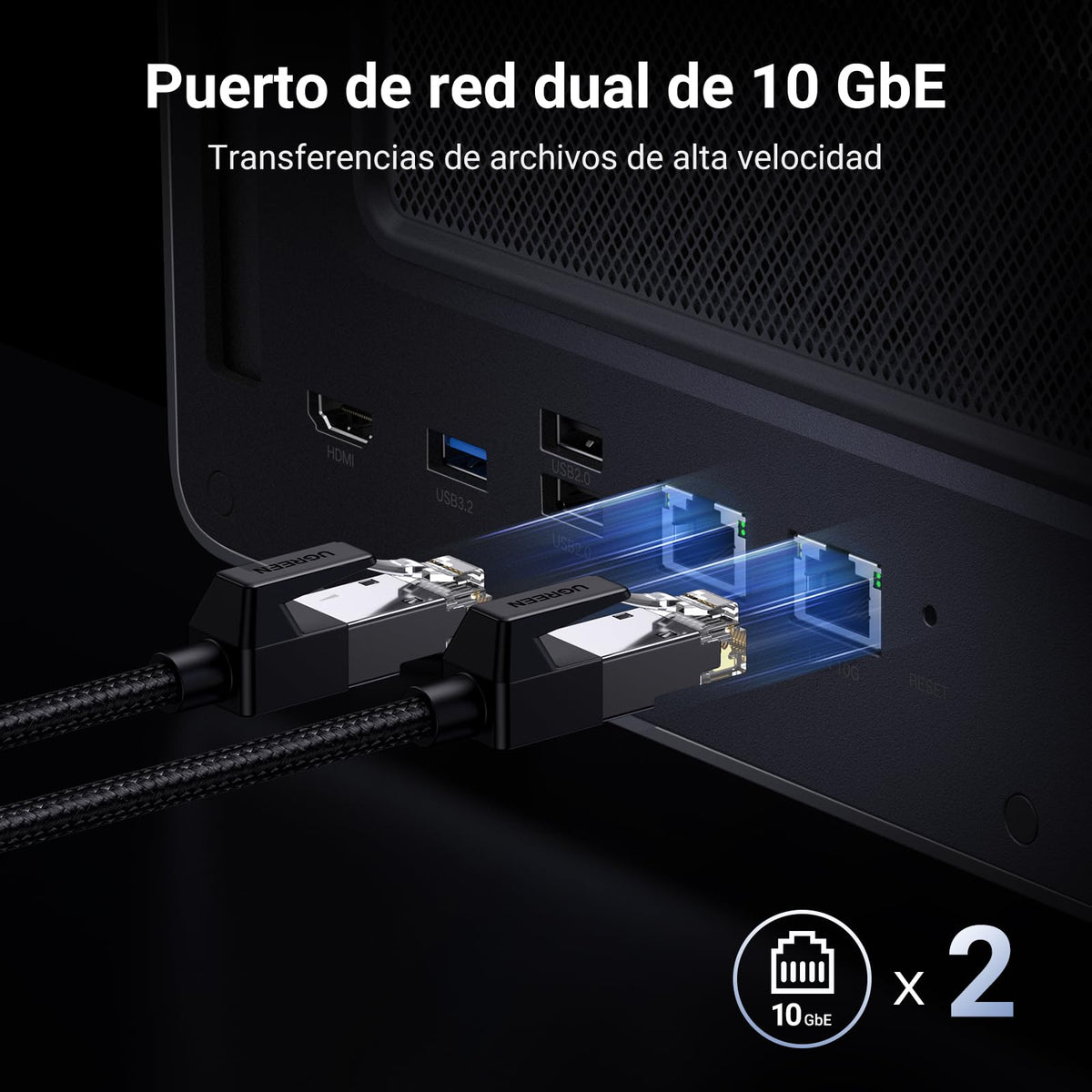 UGREEN NASync DXP8800 Plus, NAS de escritorio de 8 bahías, CPU Intel i5 1235u de 10 núcleos