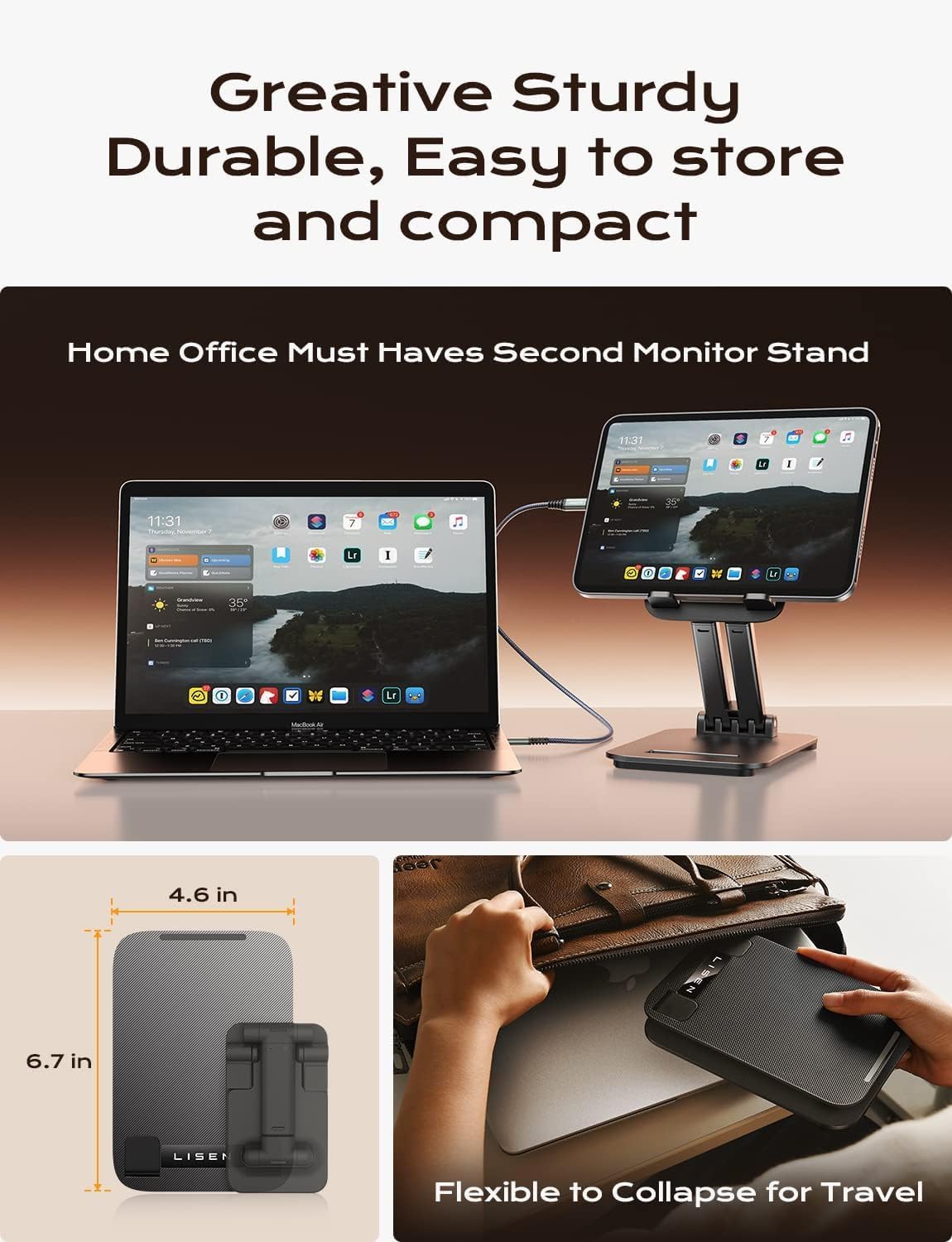 LISEN Portable Tablet Stand for Desk