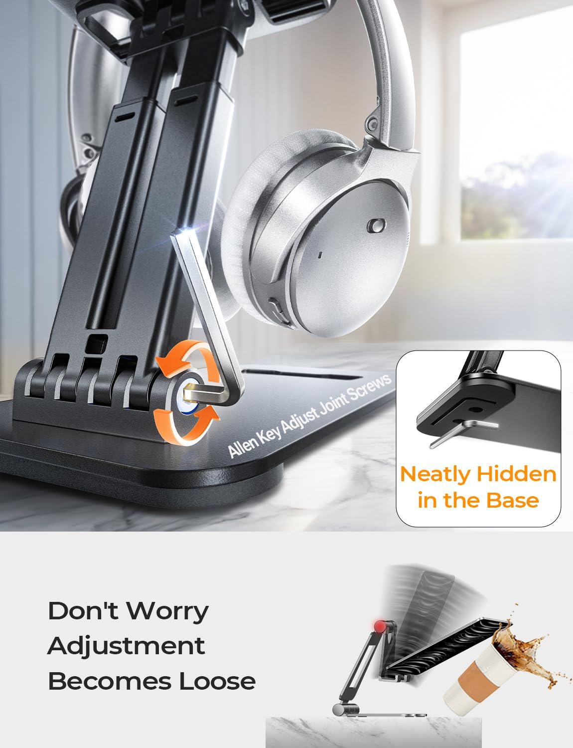 LISEN Adjustable Tablet Stand Holder for Desk