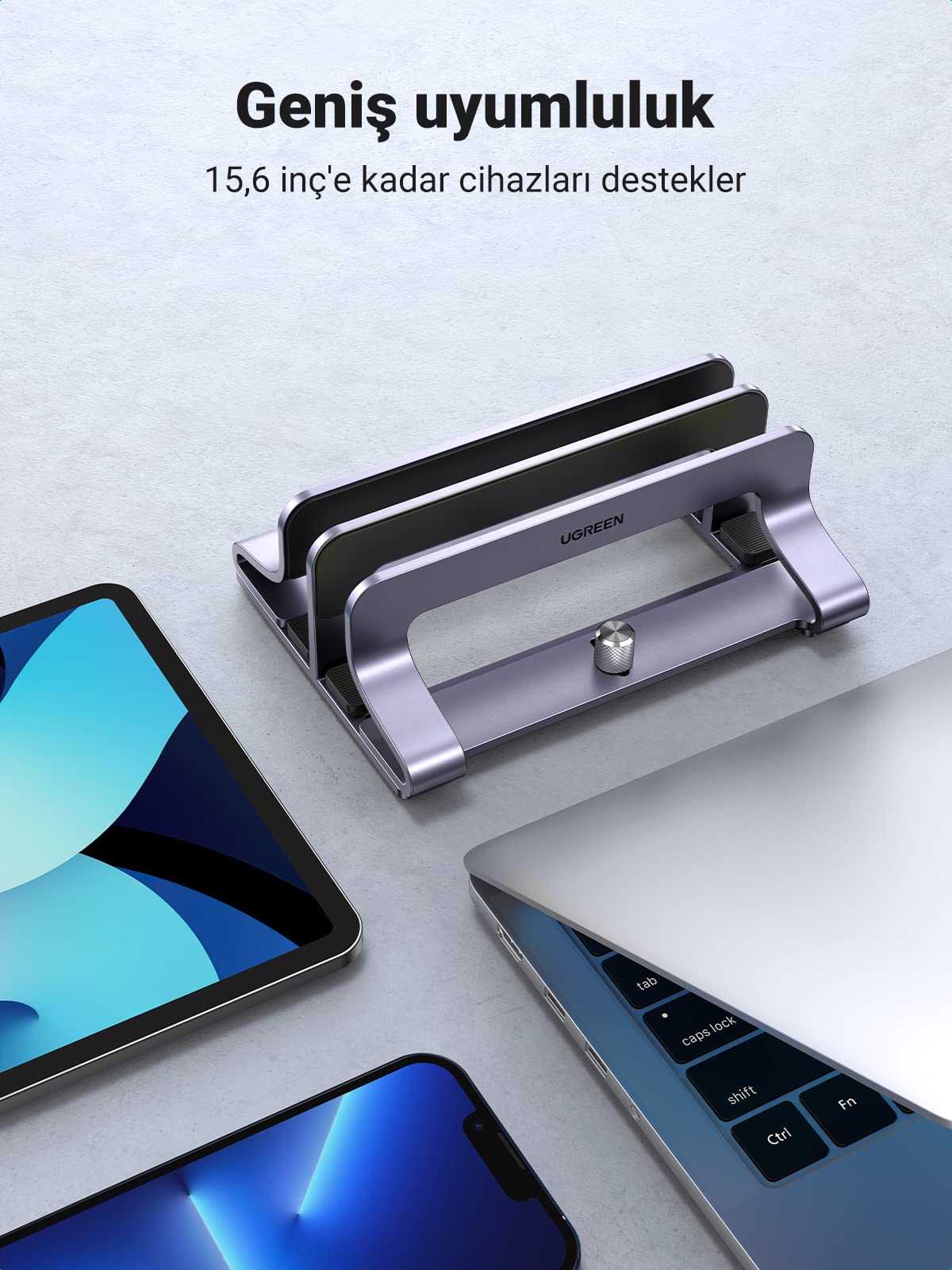 UGREEN Dikey Laptop Standı (Çift Yuvalı)