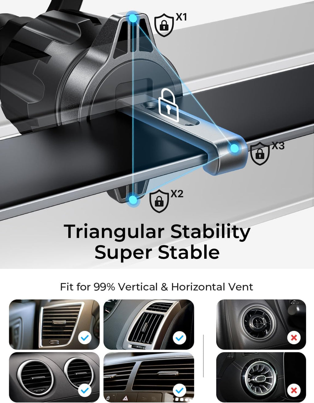 LISEN 2026 Upgrade Ultra Magnetic Air Vent MagSafe Car Mount