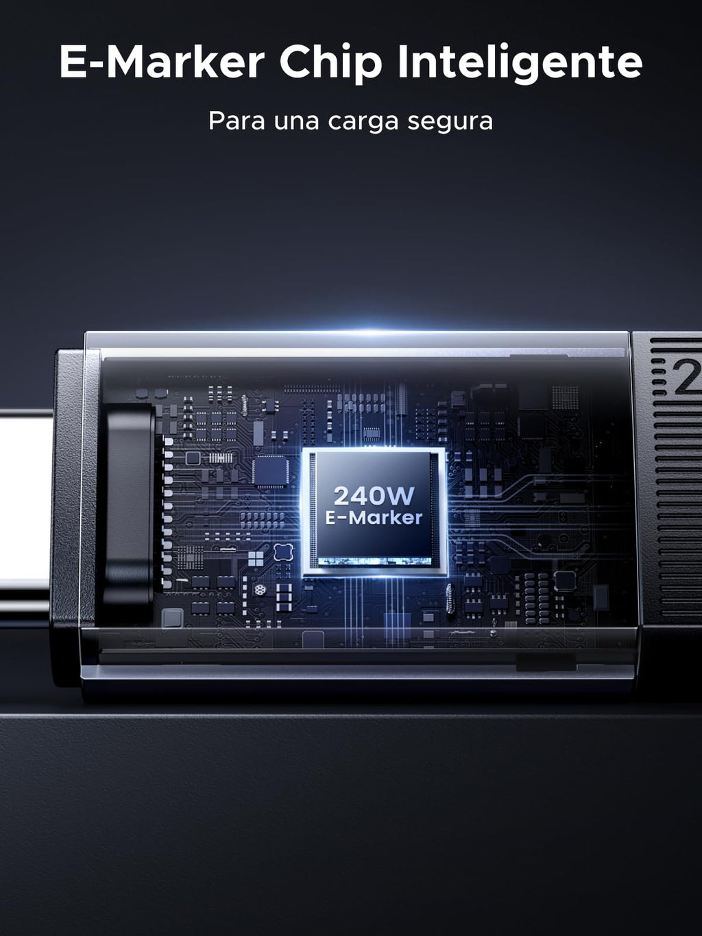 UGREEN Cable USB Type C Vídeo 4K@60Hz, USB 3.2 10Gbps,240W