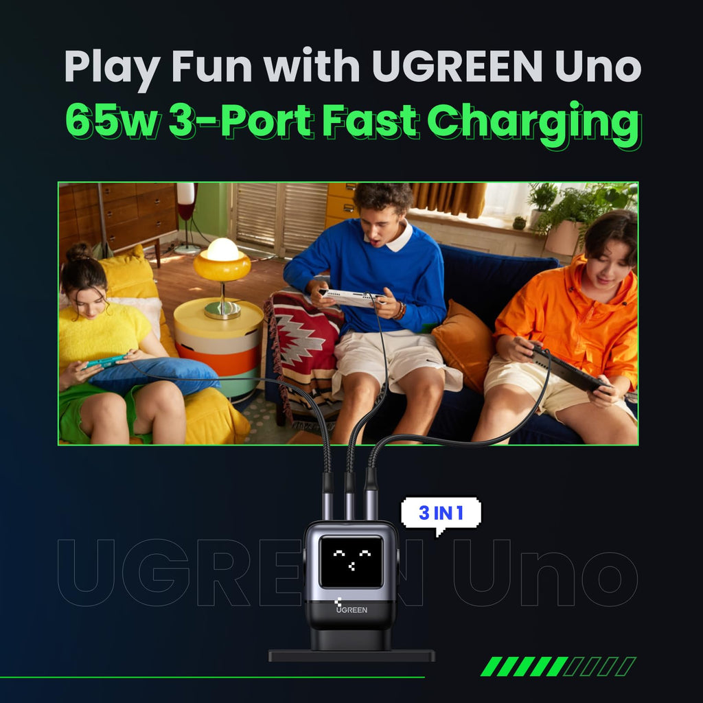 UGREEN Uno 65W 3-Port Charger
