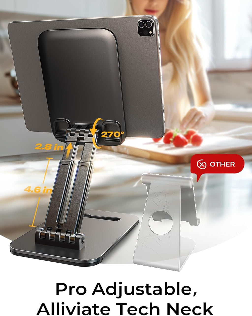 LISEN Portable Tablet Stand for Desk