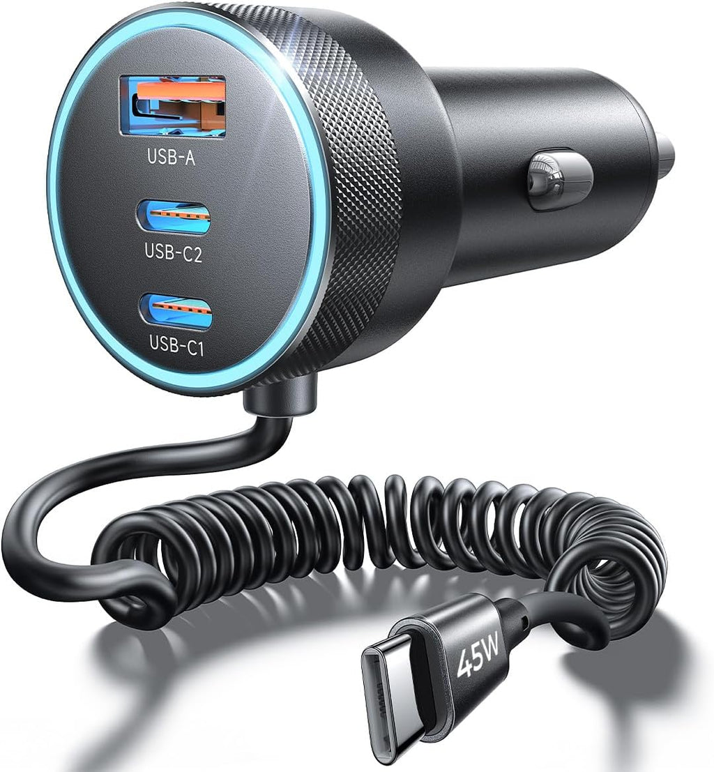 LISEN 90W Car Charger USB C