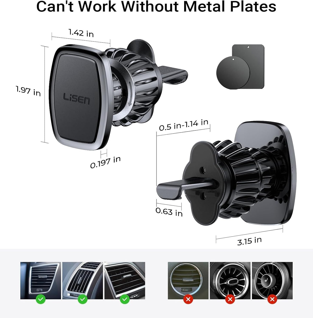LISEN Car Phone Holder 6 Strong