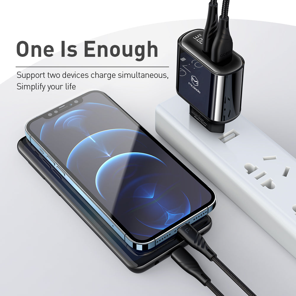 Mcdodo Chocolate Series Digital Display PD+QC3.0 Charger 20W [EU Plug]