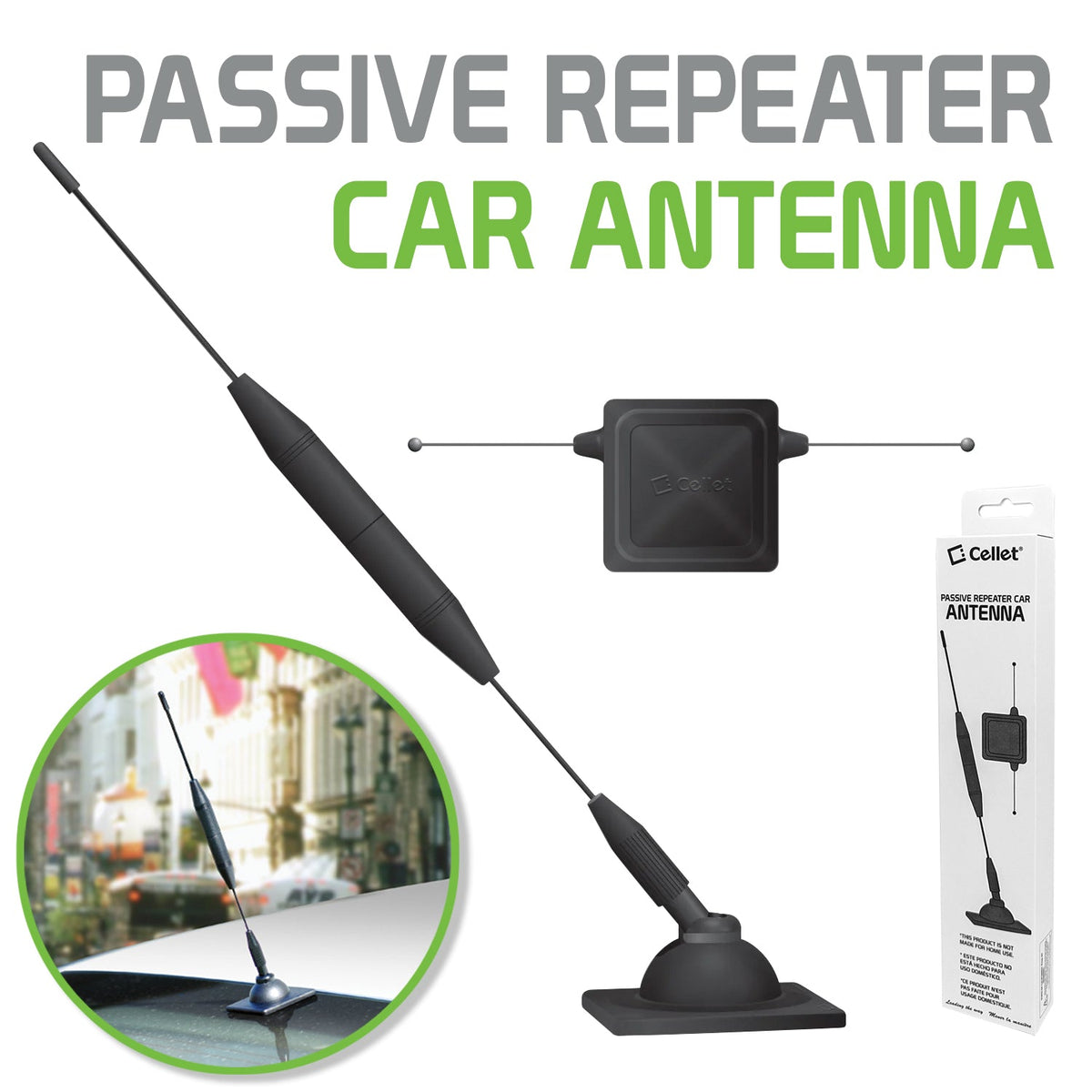 ACAR3A-AZFBA - 📡 Cellet Car Antenna - Passive Repeater for Enhanced Cellphone Signal in Vehicles 🚗