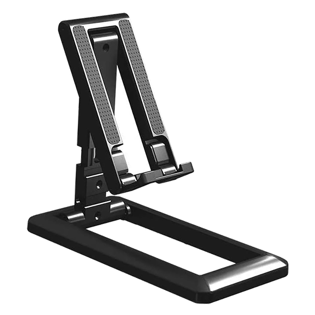 PH140BK - Heavy Duty Adjustable Phone Stand with Non-Slip Rubberized Grips and Base Compatible to Smartphones, Tablets, and iPads - Black