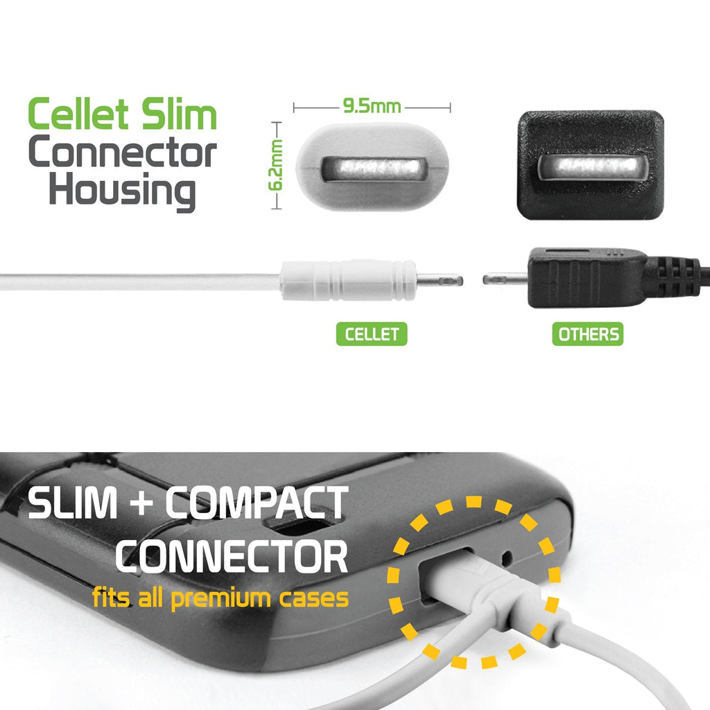 DAAPP5TKWT - Cellet 2-in-1 Charging & Data Sync Cable – 3.3FT Micro USB & Apple Lightning Connector – MFi Certified for iPhone, iPad, iPod & Android Devices