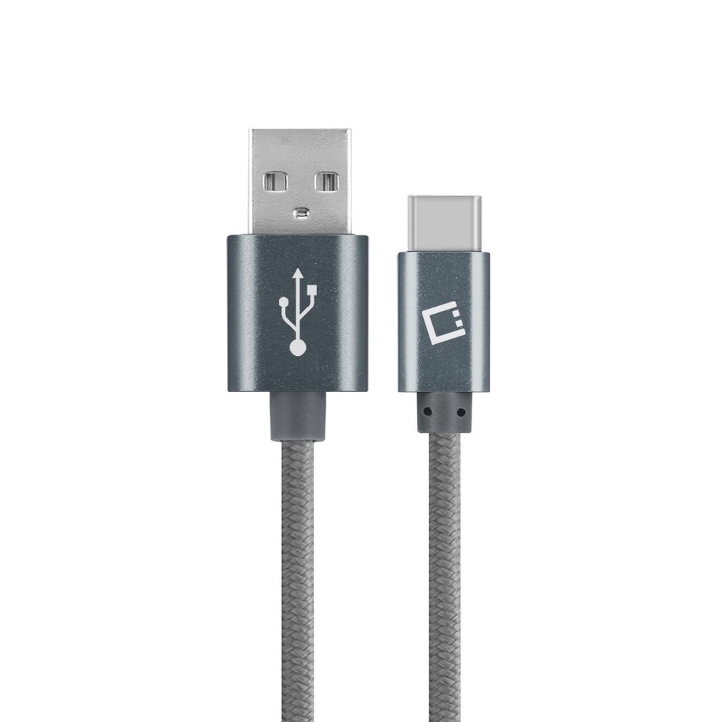 DCA420GY - USB-C Cable, Cellet 4ft (1.2m) Heavy Duty Nylon Braided USB-C to USB-A for HTC 10, LG G5, Nexus 5X/6P, LG V20, Samsung Galaxy Note 7 - Gray