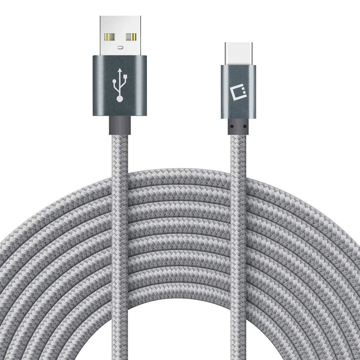 DCA420GY - USB-C Cable, Cellet 4ft (1.2m) Heavy Duty Nylon Braided USB-C to USB-A for HTC 10, LG G5, Nexus 5X/6P, LG V20, Samsung Galaxy Note 7 - Gray