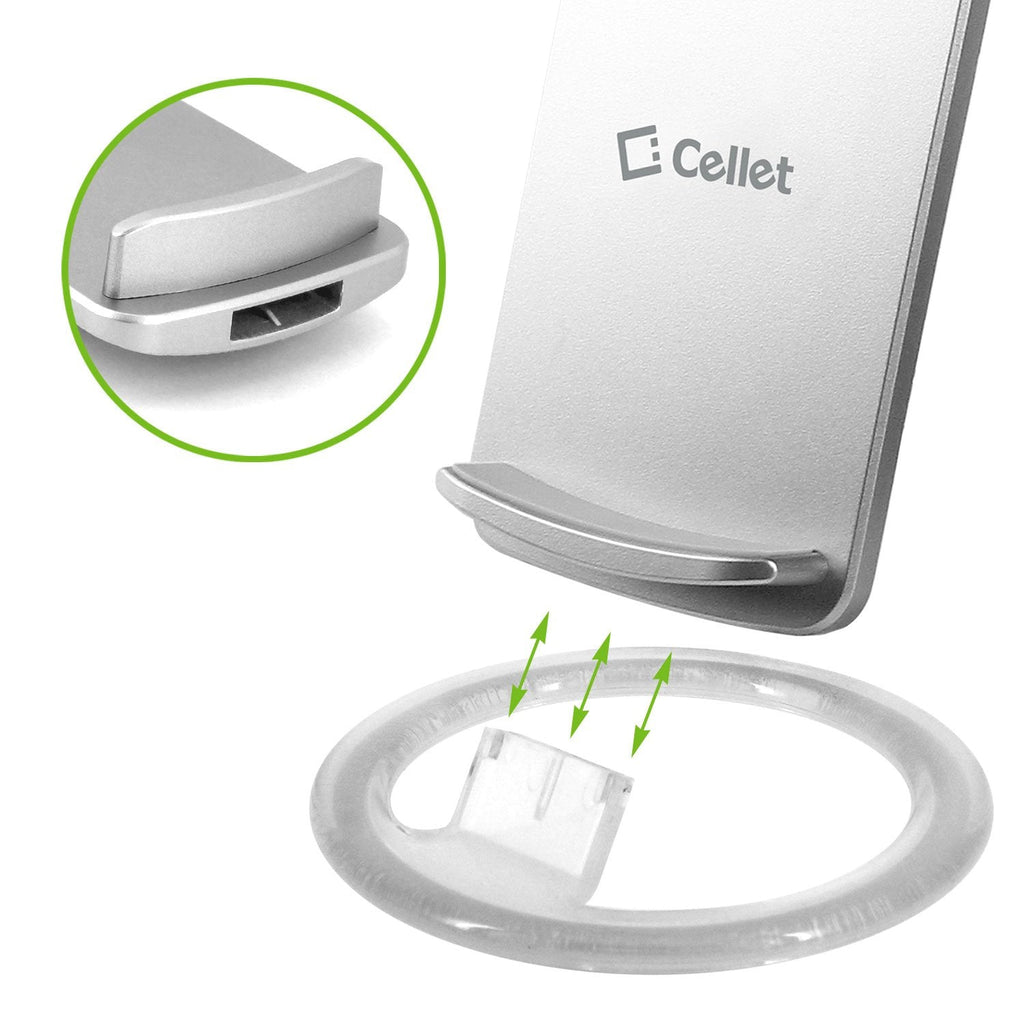 QI300SL - Cellet Adjustable Dual Coil Wireless Charging Stand with Blue LED Power Indicator and Micro USB Cable