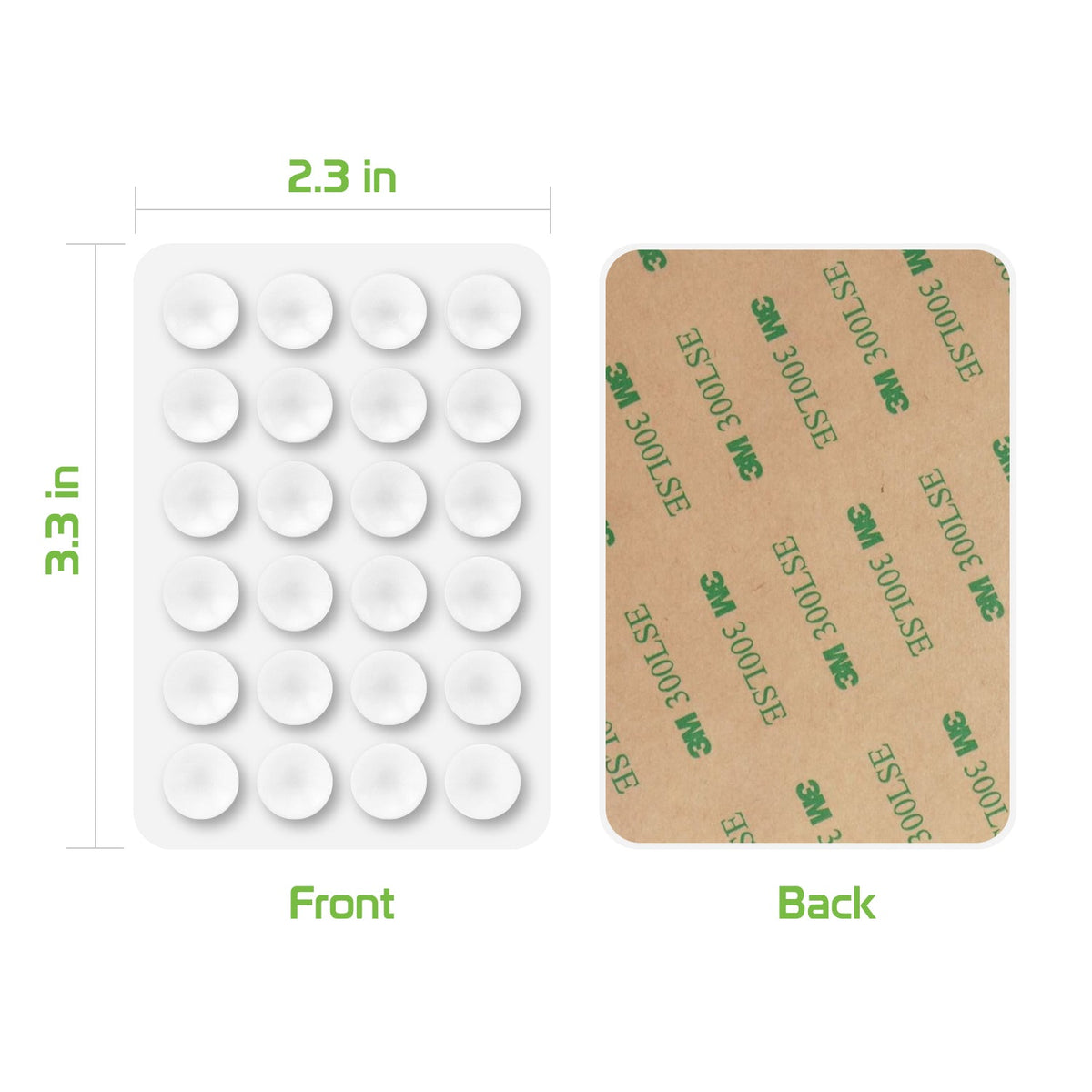 SCUPWT5 - Cellet Multipurpose Mini Suction Cup Mat – 5 Pack | Strong 3M Adhesive | Dashboard, Phone, Battery Pack Holder | Compact 2.3" x 3.3" Grip Pads for Car, Home, & Travel