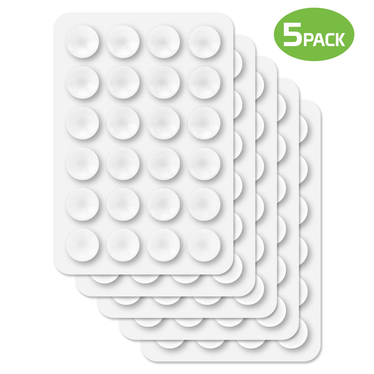 SCUPWT5 - Cellet Multipurpose Mini Suction Cup Mat – 5 Pack | Strong 3M Adhesive | Dashboard, Phone, Battery Pack Holder | Compact 2.3" x 3.3" Grip Pads for Car, Home, & Travel