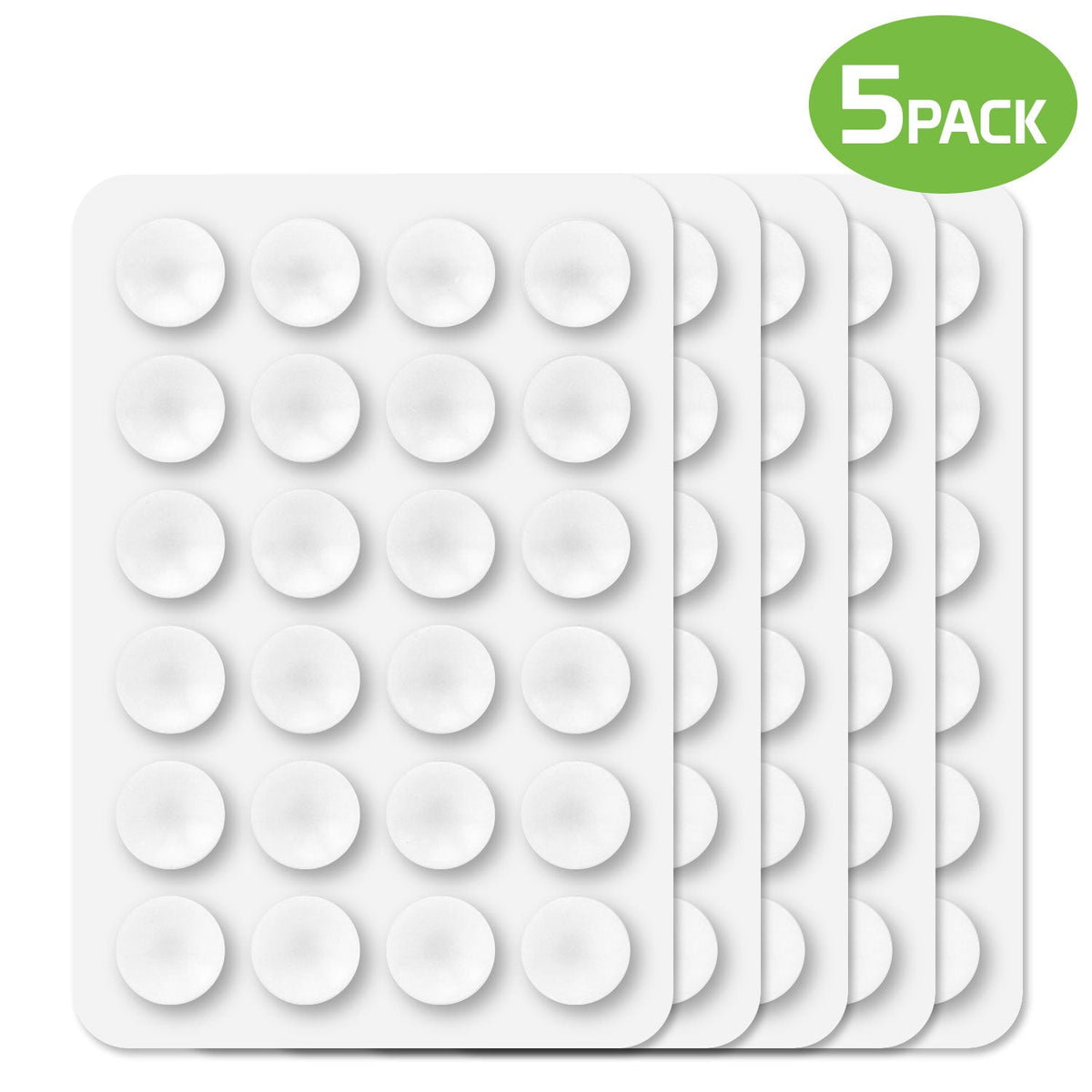 SCUPCL5 - Cellet Multipurpose Mini Suction Cup Mat – 5 Pack | Strong 3M Adhesive | Dashboard, Phone, Battery Pack Holder | Compact 2.3" x 3.3" Grip Pads for Car, Home, & Travel