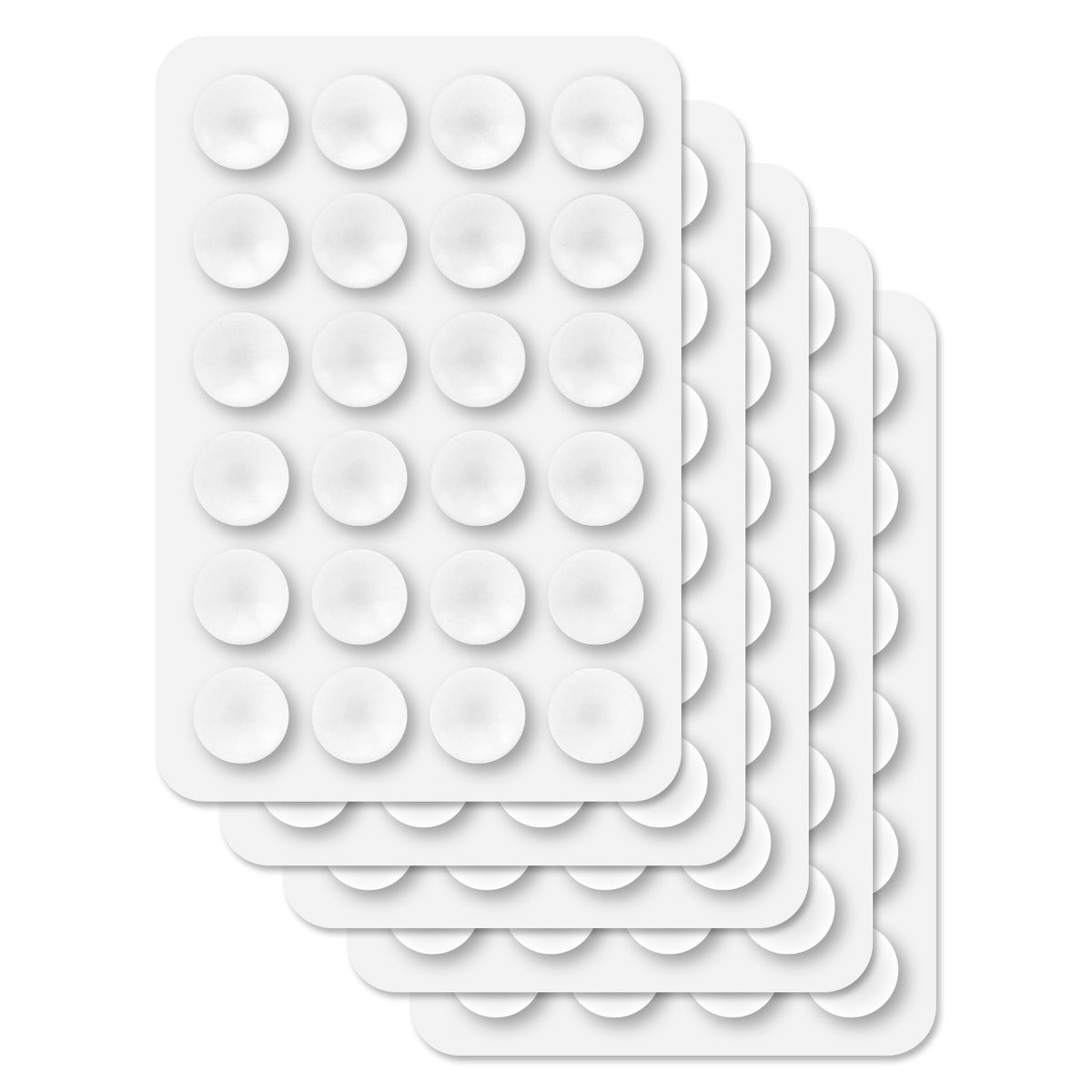 SCUPCL5 - Cellet Multipurpose Mini Suction Cup Mat – 5 Pack | Strong 3M Adhesive | Dashboard, Phone, Battery Pack Holder | Compact 2.3" x 3.3" Grip Pads for Car, Home, & Travel