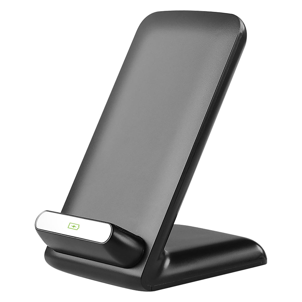QI700 - 2 Coil Qi Wireless Charger (10Watt/2.1Amp), Wireless Charging Stand for All Wireless (Qi) Enabled Devices – by Cellet - Black