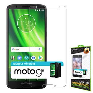 SGMOTG6 - MOTOROLA MOTO G6 Tempered Glass Screen Protector, Cellet 0.3mm Premium Tempered Glass Screen Protector for MOTOROLA MOTO G6 (9H Hardness)