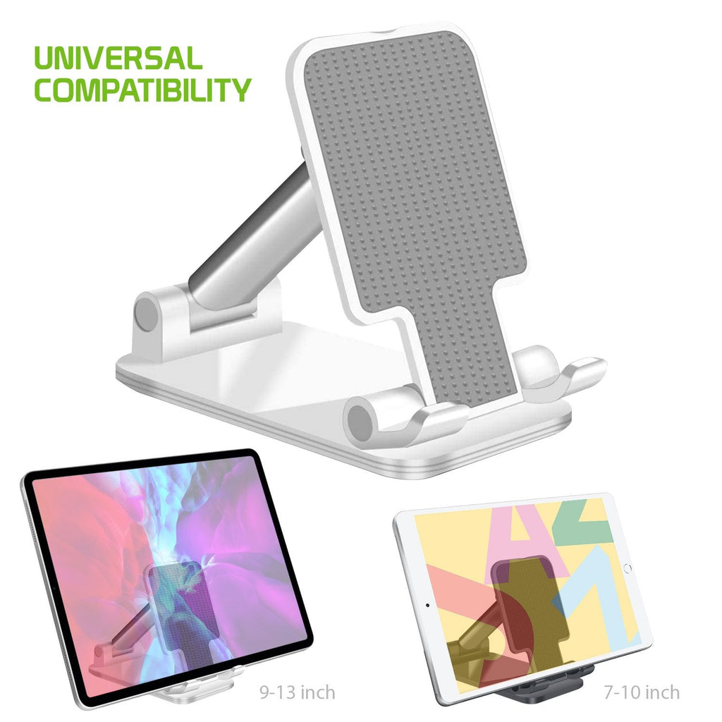PH60WT - Adjustable Desktop Smartphone and Tablet Stand with Non-Slip Rubberized Grips and Weighted Base Compatible to Smartphones, Tablets, iPads